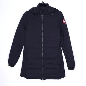 CANADA GOOSE Camp Hooded Jacket Black Down Puffer 750 Fill Power Women's S
